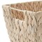 Casafield Set of 4 Water Hyacinth Storage Baskets with Handles, Woven Rectangular Storage Bins for Shelves, Blankets, Laundry Organization